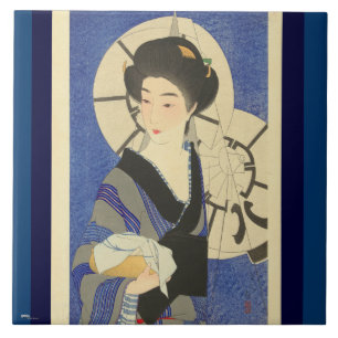 Japanische Schönheit im Badehaus Fliese
