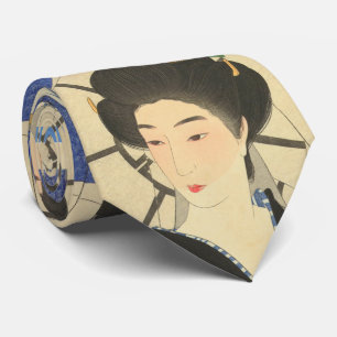 Japanische Schönheit im Badehaus Krawatte