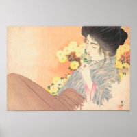 Japanische Schönheit mit Blume geisha maiko tattoo