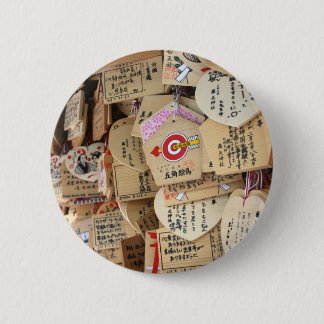 Japanische Schrein-Holz-Dedication Button
