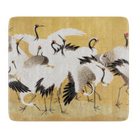 Japanische Schwarmkraniche Vintage-Vogel Reich Kla