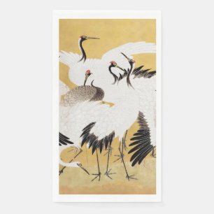 Japanische Schwarmkraniche Vintage Vogel Reich Kla Serviette