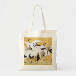 Japanische Schwarmkraniche Vintage-Vogel Reich Kla Tragetasche