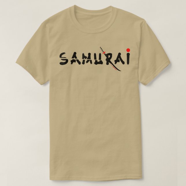 Japanische Schwertkriegerin Cyber Samurai Aestheti T-Shirt (Design vorne)