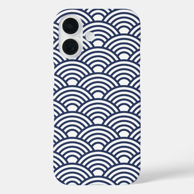 Japanische Seigaiha Waves Case-Mate iPhone Hülle (Rückseite)