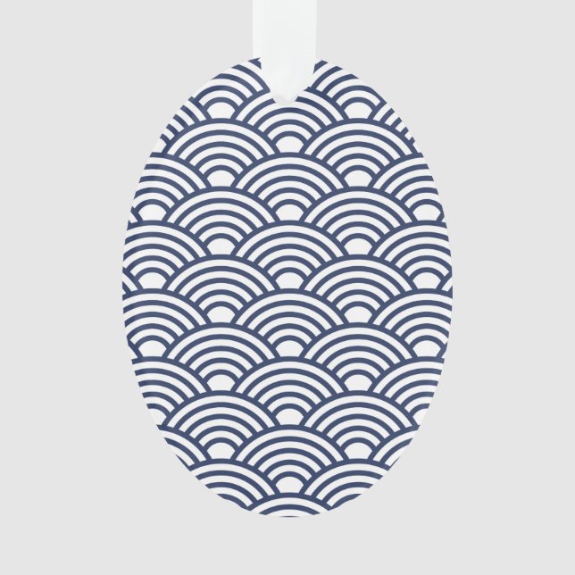 Japanische Seigaiha Waves Ornament (Vorderseite)