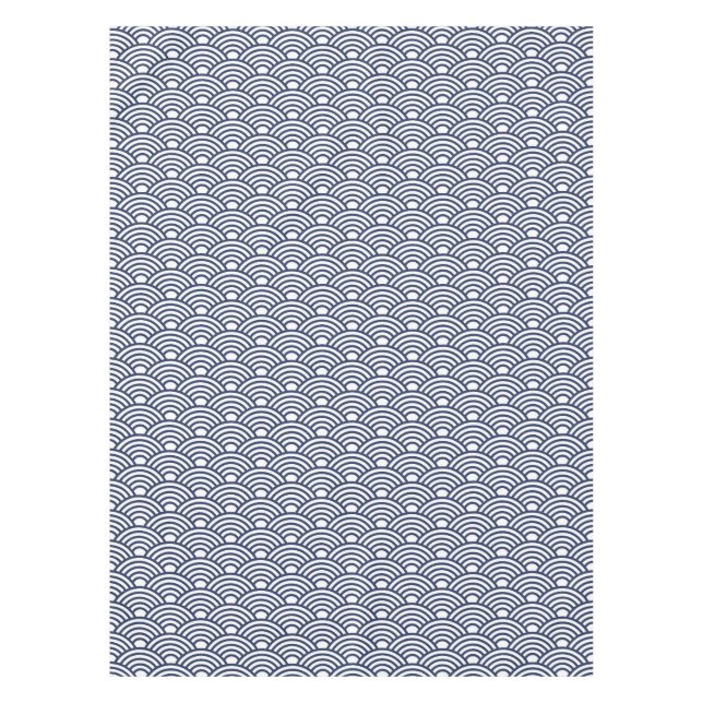 Japanische Seigaiha Waves Tischdecke (Vorderseite)