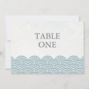 Japanische Seigha Stilisierte Waves Große Tischnum Einladung