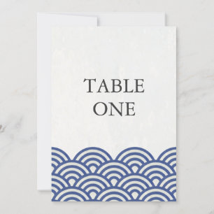Japanische Seigha Stilisierte Waves Große Tischnum Einladung