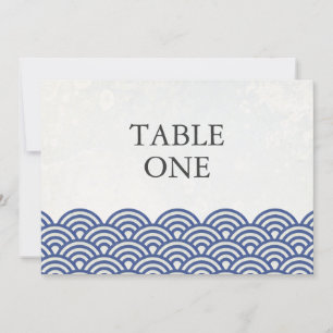 Japanische Seigha Stilisierte Waves Große Tischnum Einladung