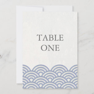 Japanische Seigha Stilisierte Waves Große Tischnum Einladung