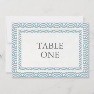 Japanische Seigha Stilisierte Waves Große Tischnum Einladung