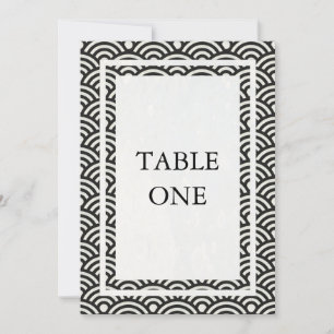 Japanische Seigha Stilisierte Waves Große Tischnum Einladung