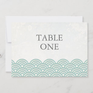 Japanische Seigha Stilisierte Waves Große Tischnum Einladung