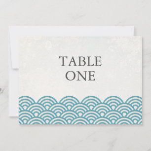 Japanische Seigha stilisierte Wellen große Tischnu Einladung