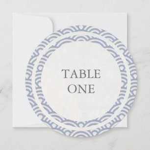 Japanische Seigha stilisierte Wellen Rundtisch Num Einladung