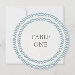 Japanische Seigha Stylisierte Waves Round-Tischnum Einladung