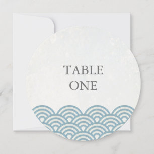 Japanische Seigha Stylisierte Waves Round-Tischnum Einladung