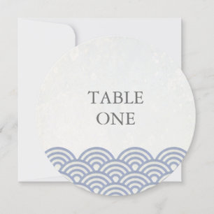 Japanische Seigha Stylisierte Waves Round-Tischnum Einladung