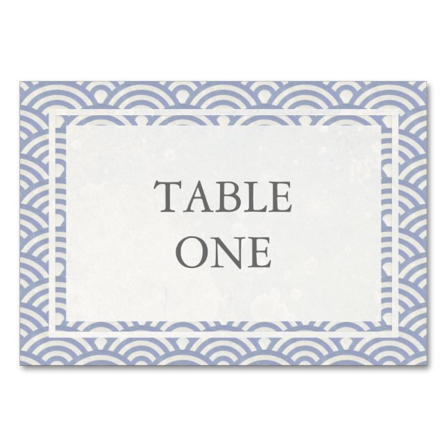 Japanische Seigha Stylisierte Waves Tischnummer (Vorderseite)