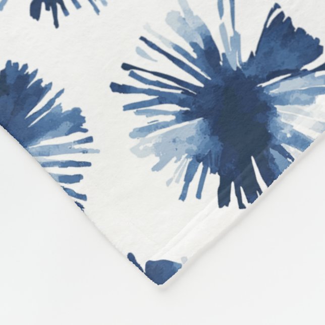 Japanische Shibori Gefärbte Krawatte Fleece Blanke (Ecke)