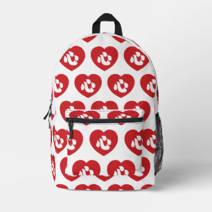 Japanische Shin Kanji Kokoro Herz 心 Bedruckter Rucksack