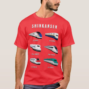 Japanische Shinkansen Bullet Trains Artwork T-Shirt