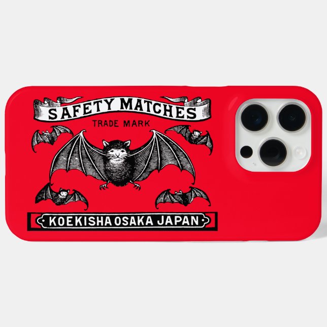 Japanische Sicherheitsmatten Art Bats Case-Mate iPhone Hülle (Rückseite (Horizontal))