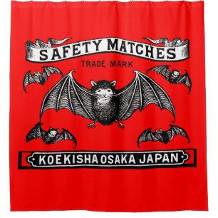 Japanische Sicherheitsmatten Art Bats Duschvorhang