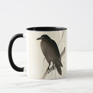 Japanische Skizze eines Raben Tasse