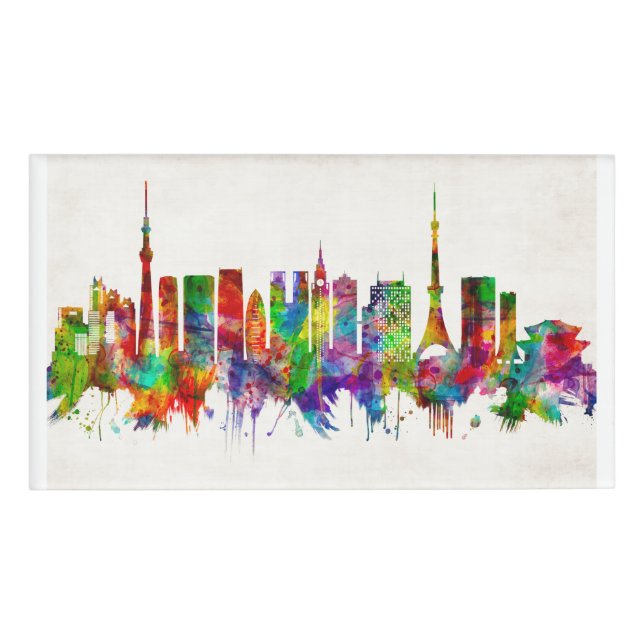 Japanische Skyline Namenschild (Vorderseite)