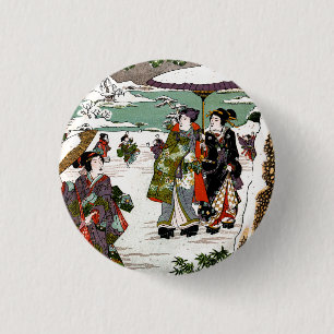 Japanische Snowscape Button