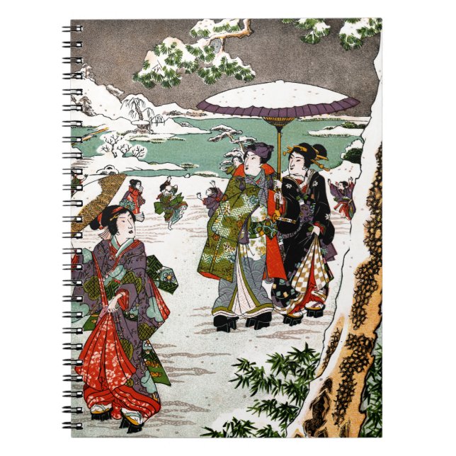 Japanische Snowscape Notizblock (Vorderseite)