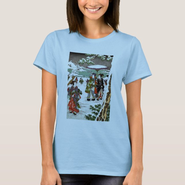 Japanische Snowscape T-Shirt (Vorderseite)