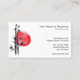 Japanische Sonne und Bamboo Visitenkarte