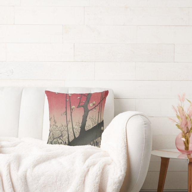 Japanische Sonnenaufgangsblume Pflaumenbäume Anwes Kissen (Liege)