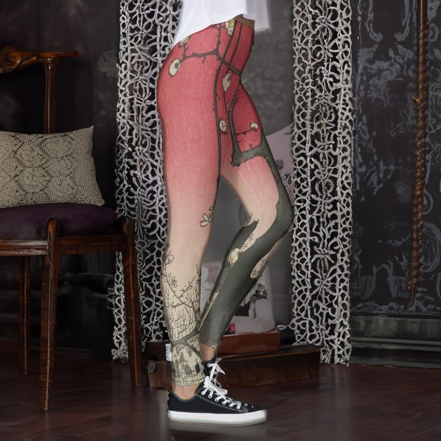 Japanische Sonnenaufgangsblume Pflaumenbäume Anwes Leggings (Von Creator hochgeladen)