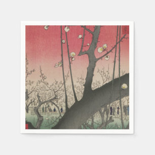 Japanische Sonnenaufgangsblume Pflaumenbäume Anwes Serviette