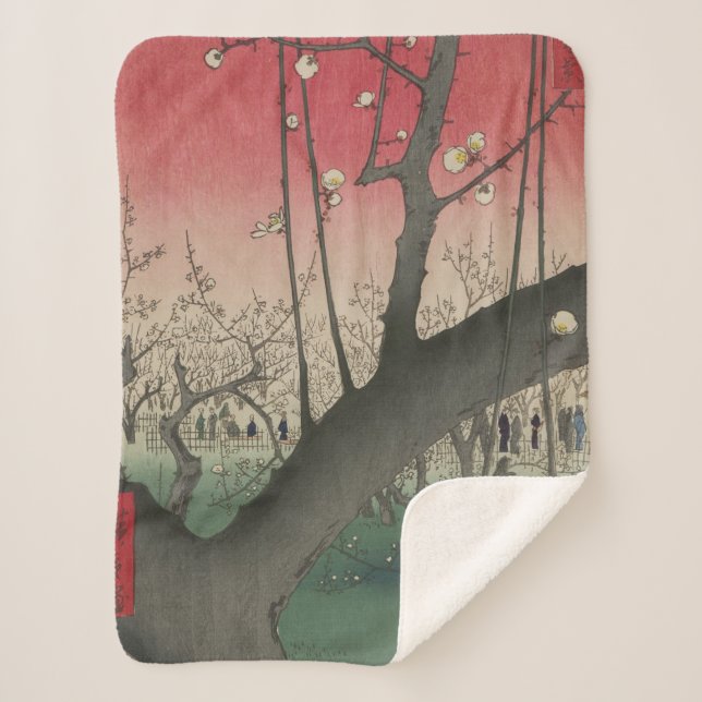 Japanische Sonnenaufgangsblume Pflaumenbäume Anwes Sherpadecke (Vorderseite)