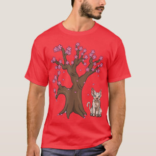 Japanische Sphynx Cat Cat Mama Cherry Blossom T-Shirt