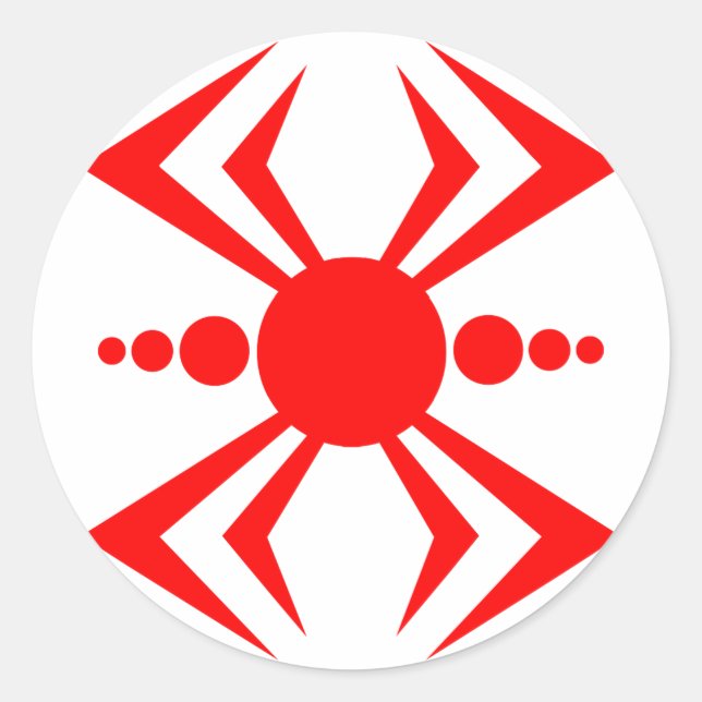Japanische Spinne Runder Aufkleber (Vorderseite)