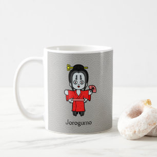 Japanische Spinnen-Lady Jorogumo: Cartoon Yokai Kaffeetasse
