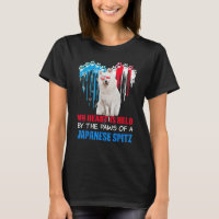 Japanische Spitz Dog Herz 4. Juli Dog USA Flagge