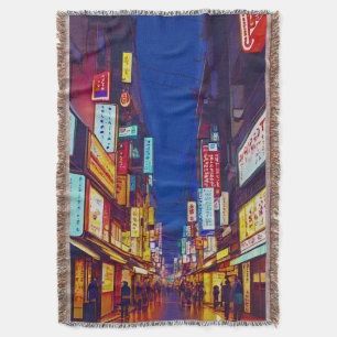 Japanische Stadtstraße nachts Decke