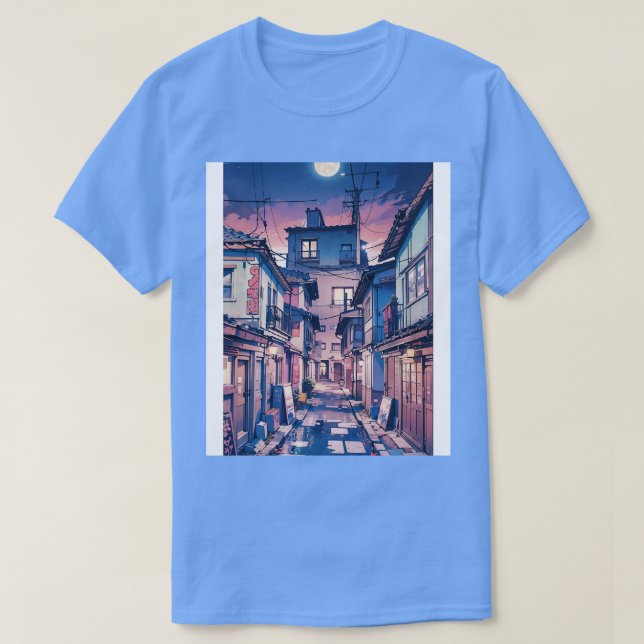 Japanische Straßenpastellkunst T-Shirt (Design vorne)