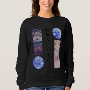 Japanische Streetwear Herren Damen Lofi Vintage Gr Sweatshirt