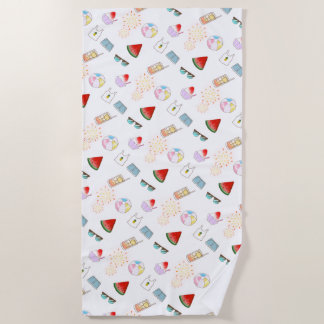 Japanische Summer Vibes Beach Shaved Ice Feuerwerk Strandtuch