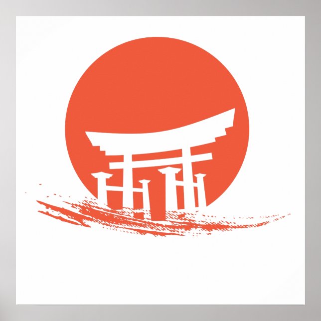 Japanische Sun Shrine Poster (Vorne)