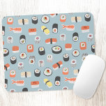 Japanische Sushi Art Muster Mousepad<br><div class="desc">Viele Sushi-,  Nigiri- und Maki-Brötchen für die Feinschmecker.</div>