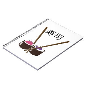 Japanische Sushi-Essstäbchen Notizblock